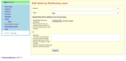mass files deletion
